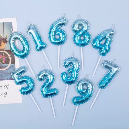 شمع نفخ ازرق مع نجوم