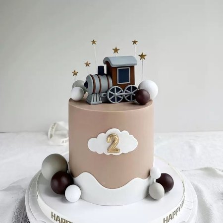 مجسم قطار بني