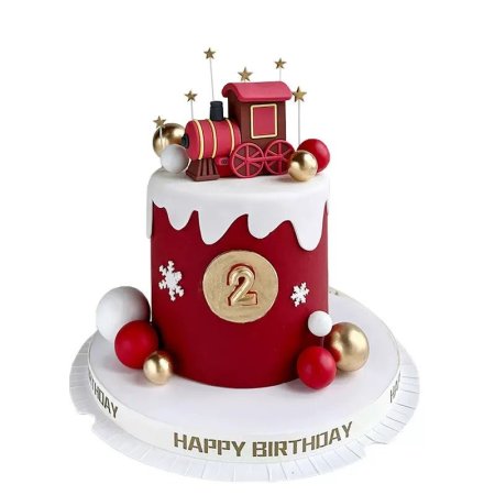 مجسم قطار لون خمري